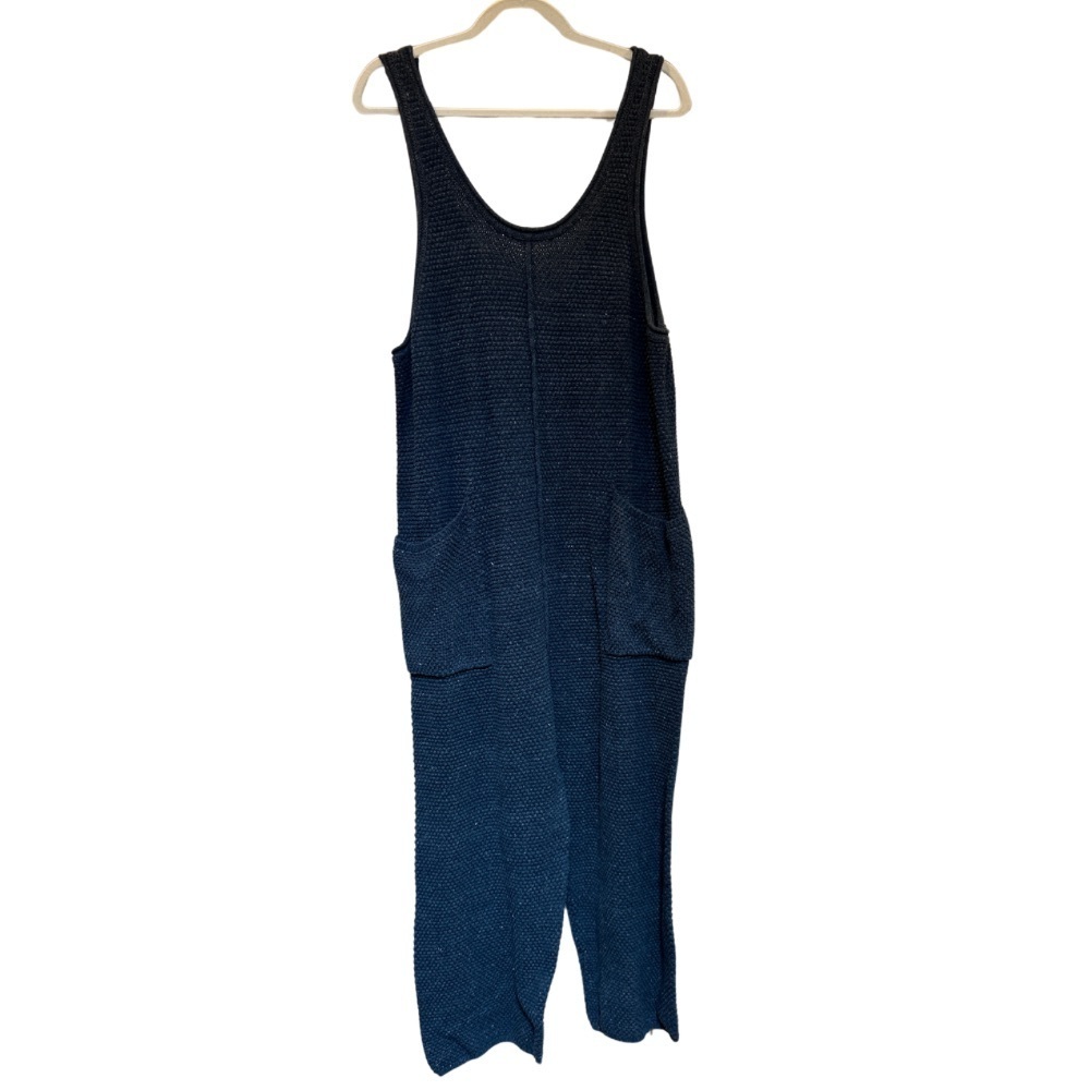 Hailee Sweater Jumpsuit – Navy Heather – Size Medium